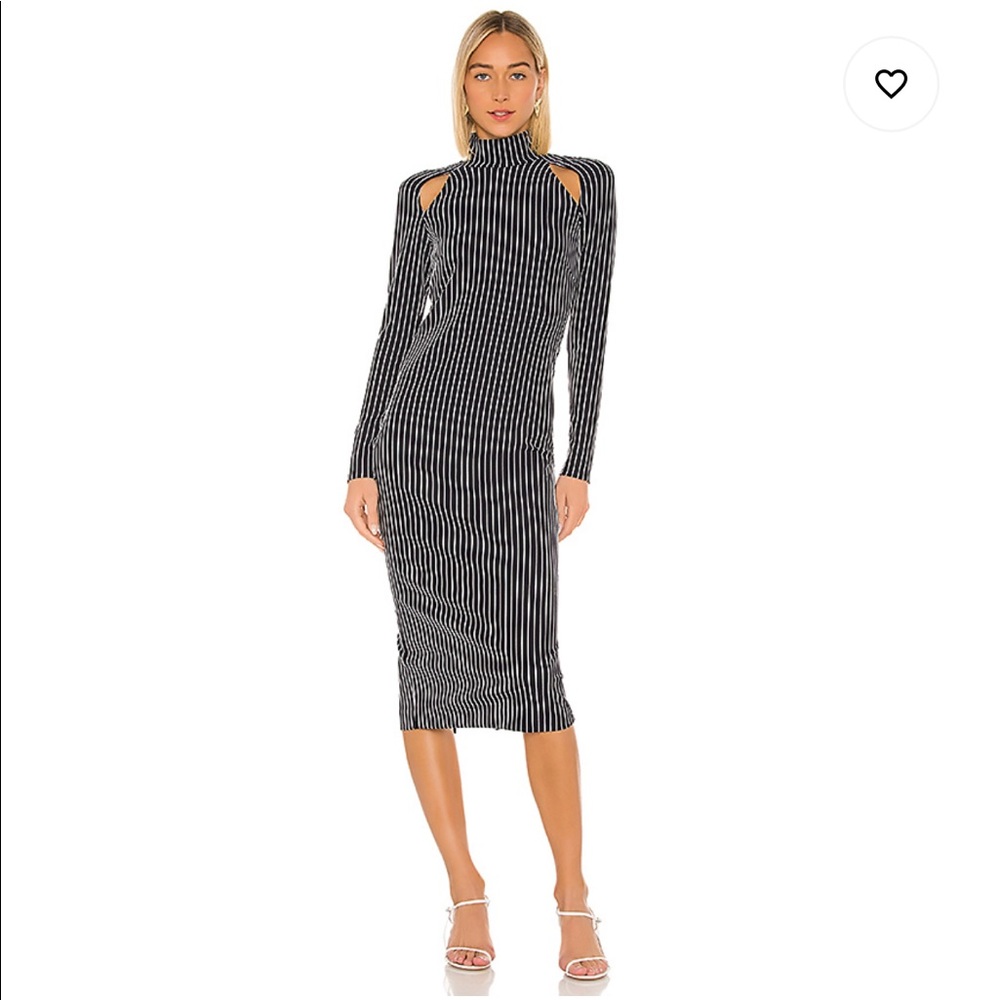 LPA Alima Dress in Navy & White